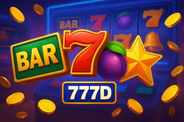 একজন নারী তার ল্যাপটপে অনলাইন গেম খেলছেন, চারপাশে নীলন আলোয় ক্যাসিনো উপাদান — যা 777D–এর বৈচিত্র্যময় গেম সংগ্রহকে প্রদর্শন করে।